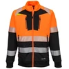 Gero matomumo PORTWEST DX490 švarkas su užtrauktuku, Dydis: XL, Pw spalvos: Geltona/Juodas