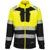 Gero matomumo PORTWEST DX490 švarkas su užtrauktuku, Dydis: XL, Pw spalvos: Geltona/Juodas