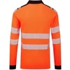 Gero matomumo PORTWEST FR734 polo marškinėliai ilgomis rankovėmis, Dydis: XL, Pw spalvos: Oranžinis/Juodas