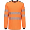 Gero matomumo PORTWEST FR736 sportiniai marškinėliai ilgomis rankovėmis, Dydis: XXXL, Pw spalvos: Oranžinis/Juodas