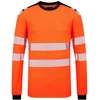 Gero matomumo PORTWEST FR736 sportiniai marškinėliai ilgomis rankovėmis, Dydis: XXXL, Pw spalvos: Oranžinis/Juodas