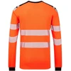 Gero matomumo PORTWEST FR736 sportiniai marškinėliai ilgomis rankovėmis, Dydis: XXXL, Pw spalvos: Oranžinis/Juodas
