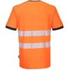 Gero matomumo PORTWEST PW310 sportiniai marškinėliai su V apykakle, Dydis: XXL, Pw spalvos: Oranžinis/Juodas
