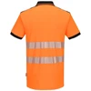 Gero matomumo PORTWEST PW317 polo marškinėliai trumpomis rankovėmis, Dydis: L, Pw spalvos: Oranžinis/Juodas