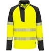 Gero matomumo sportinis PORTWEST T172 džemperis su 1/4 užtrauktuku, Dydis: M, Pw spalvos: Geltona/Juodas
