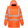 Gero matomumo žieminė PORTWEST RT27 7-in-1 eismo striukė, Dydis: 4XL, Pw spalvos: Oranžinis