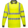 Medvilniniai Polo marškinėliai ilgomis rankovėmis Portwest S271, Dydis: XXXL, Pw spalvos: Geltona