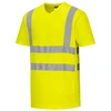 Sportiniai PORTWEST S179 V kaklo marškinėliai su tinkliniais įsiuvais, Dydis: 4XL, Pw spalvos: Oranžinis