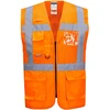 Tinklinė gero matomumo PORTWEST C496 vadovo liemenė, Dydis: L, Pw spalvos: Oranžinis
