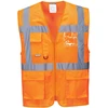 Tinklinės medžiagos PORTWEST C376 vadovo liemenė, Dydis: 4XL, Pw spalvos: Geltona