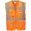Tinklinės medžiagos PORTWEST C376 vadovo liemenė, Dydis: 5XL, Pw spalvos: Oranžinis