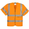 Užtrauktuku užsegama liemenė PORTWEST C372 su pusrankovėmis, Dydis: 5XL, Pw spalvos: Oranžinis