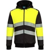 Žieminis Hoodie su užtrauktuku Portwest PW377, Dydis: XXXL, Pw spalvos: Geltona/Juodas
