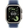 Apple Watch 49mm Blue/Bright Blue Trail Loop - S/M - Natural Titanium Finish - MFT64ZM/A