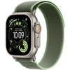 Apple Watch 49mm Green/Neon Trail Loop - S/M - Natural Titanium Finish - MFT44ZM/A