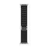 „Apple“ 49 mm juodas „Alpine Loop“ laikrodis – vidutinio dydžio – natūralaus titano apdaila