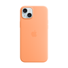 Apple iPhone 15 Plus Silikoninis dėklas with MagSafe - Oranžinis Sorbet