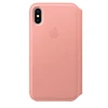 Apple iPhone X odinis atverčiamas dėklas - Rožinis (Soft Rožinė)