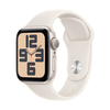 Išmanusis laikrodis Apple Watch SE GPS 40mm Starlight Aliuminio dėklas su Starlight Sport Band - S/M