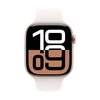 Išmanusis laikrodis Apple Watch Series 10 GPS + Cellular 46mm Rose Gold Aliuminio dėklas su šviesiai skaistalais sportine apyranke – S/M