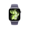 Apple Watch Series 11 GPS + Cellular 42mm Silver Aluminium Case with Purple Fog Sport Band - S/M - MF8H4ET/A