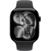 Apple Watch Series 11 GPS + Cellular 42mm Jet Black Aluminium Case with Black Sport Band - S/M - MF834ET/A