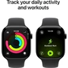 Apple Watch Series 11 GPS + Cellular 42mm Jet Black Aluminium Case with Black Sport Band - S/M - MF834ET/A
