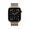Apple Watch Series 11 GPS + Cellular 46mm Gold Titanium Case with Gold Milanese Loop - M/L - MFD84ET/A