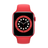 Išmanusis laikrodis Apple Watch Series 6, GPS, 44mm Raudonos spalvos aliuminio korpusas su raudonu sportiniu dirželiu