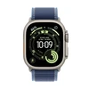 Apple Watch Ultra 3 GPS + Cellular 49mm Natural Titanium Case with Blue/Bright Blue Trail Loop - S/M - MEWR4ET/A