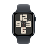 Išmanusis laikrodis Apple Watch SE GPS 44mm Midnight Aliuminio dėklas su Midnight Sport Band – M/L