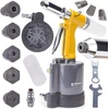 Powermat Pneumatinis kniediklis, 2.4 - 6.4 mm, pop kniedėms, aliuminiui, plienui, variui, pramoninis kniedijimo įrankis, tvirtinimo įrankis