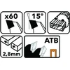 Powermat Tarcza widiowa do drewna 255x30 60z TDD-255x30x60Z