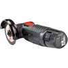 Red Technic Belaidis mini kampinis šlifuoklis, 12V bešepetėlinis, 76mm diskas, su 7 diskais metalui, betonui, medienai, poliravimui