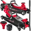 Red Technic Automobilinis domkratas, varlės tipo, 2500 kg talpa, su 30 mm prailginimu, žemo profilio hidraulinis domkratas garažui ir dirbtuvėms, sunkiasvorių transporto priemonių kėlimas