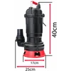 Red Technic Septiko siurblys su smulkintuvu, 4-in-1, nešvariam vandeniui, nuotekų siurblys, panardinamas siurblys su smulkintuvu, 750W didelio našumo siurblys