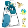 Ricokids Belo maitinimo kėdutė su staliuku, batutu, tamsiai mėlyna + apsauginis lankelis