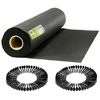 Sodo agrotekstilė 1,6 m x 100 m 90 g/m2 + 100 „Plonos“ smeigtukų - juoda