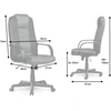 Sofotel Ergonomiška biuro kėdė, su mikro tinkleliu, reguliuojamu aukščiu, juosmens atrama, juoda kompiuterio kėdė, patogi stalo kėdė