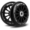Soke 100 mm juodi paspirtuko ratukai, 2 vnt.