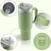 Termos próżniowy kubek su zestawem słomek 1180 ml Berdsen žalia