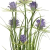 Dirbtinė gėlė GARDEN H70cm, violetinė chrizantema, žolė su vazonu