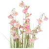 Dirbtinė gėlė SODE H87cm, violetinė campanula, žolė su vazonu