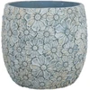 Gėlių vazonas „SUNNY DAISY“, D44,5 x H41 cm, baltas/pilkas