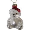 Kalėdinis papuošalas JOY BEAR 8cm, stiklas
