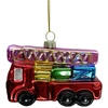 Kalėdinis papuošalas JOY FIRETRUCK 10cm, stiklas