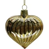 Kalėdinis papuošalas JOY HEART GOLD 8cm, stiklas