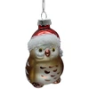 Kalėdinis papuošalas JOY OWL 8cm, stiklas