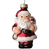 Kalėdinis papuošalas JOY SANTA 8cm, stiklas