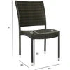 Kėdė WICKER-3, 60x49,5xH92,5cm, rėmas: aliumininis su plastikinių vytelių apdaila, spalva: tamsiai ruda